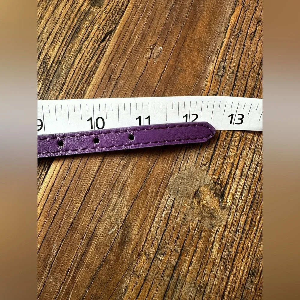 Purple Rhinestone Dog Collar